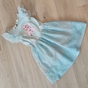 H&M Disney Frozen Elsa Princess Dress, Size 6X/7 *Holes In‎ Skirt - Read*